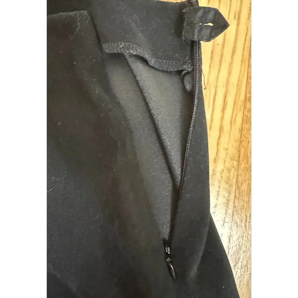 Vintage Casual Corner Annex Black Faux Suede Midi Skirt Size Small - Picture 4 of 7